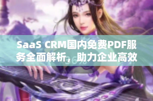 SaaS CRM国内免费PDF服务全面解析，助力企业高效管理