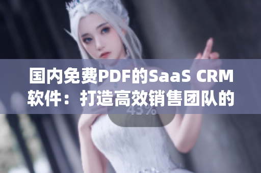 国内免费PDF的SaaS CRM软件：打造高效销售团队的必备利器(1)