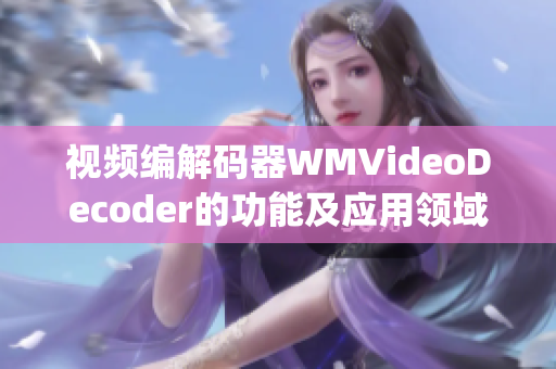 视频编解码器WMVideoDecoder的功能及应用领域详解(1)