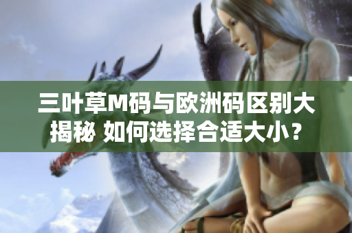 三叶草M码与欧洲码区别大揭秘 如何选择合适大小？