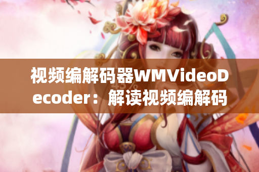 视频编解码器WMVideoDecoder：解读视频编解码技术(1)