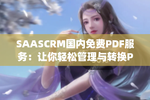 SAASCRM国内免费PDF服务：让你轻松管理与转换PDF文件(1)