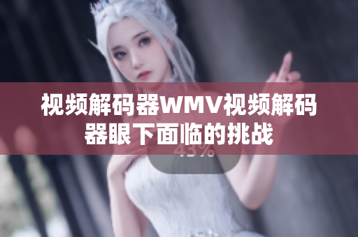 视频解码器WMV视频解码器眼下面临的挑战