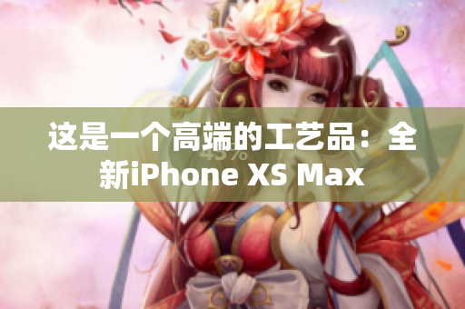 这是一个高端的工艺品：全新iPhone XS Max