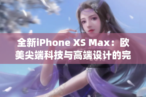 全新iPhone XS Max：欧美尖端科技与高端设计的完美结合(1)