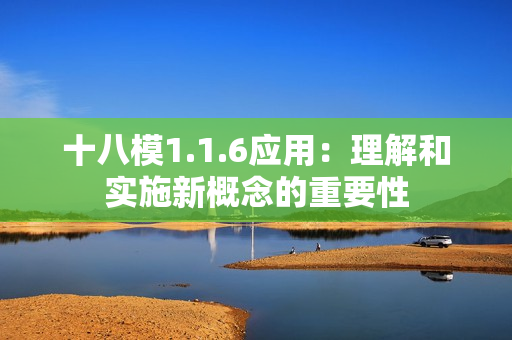 十八模1.1.6应用：理解和实施新概念的重要性