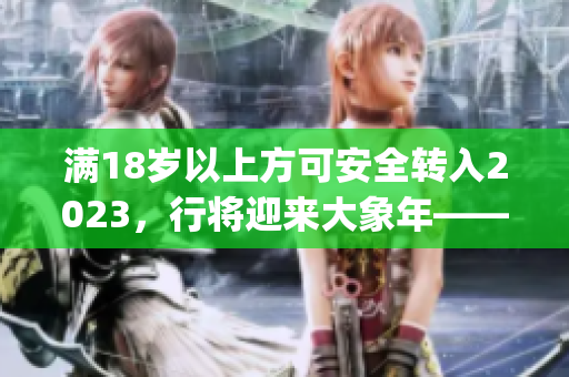 满18岁以上方可安全转入2023，行将迎来大象年——曼妙时刻！(1)