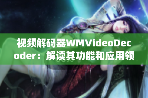 视频解码器WMVideoDecoder：解读其功能和应用领域(1)