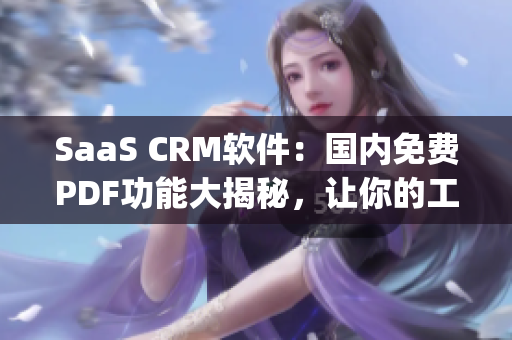 SaaS CRM软件：国内免费PDF功能大揭秘，让你的工作更高效(1)