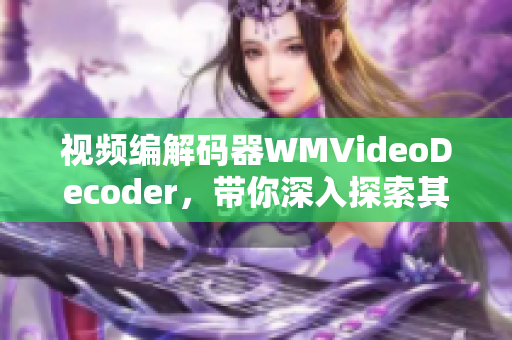 视频编解码器WMVideoDecoder，带你深入探索其原理及应用