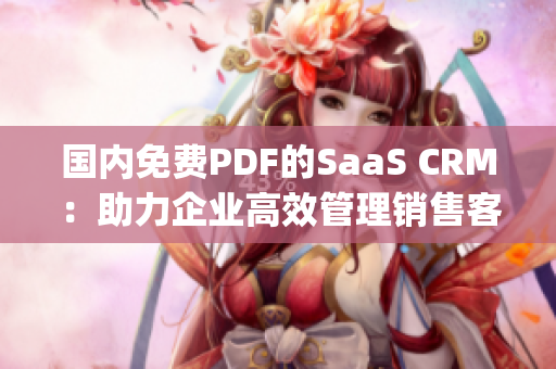 国内免费PDF的SaaS CRM：助力企业高效管理销售客户关系(1)