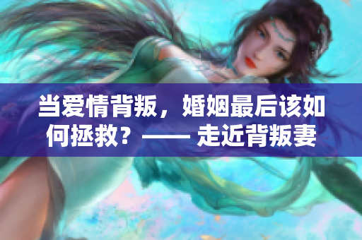 当爱情背叛，婚姻最后该如何拯救？—— 走近背叛妻子的北欧探讨