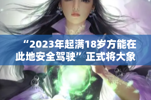 “2023年起满18岁方能在此地安全驾驶”正式将大象纳入范围