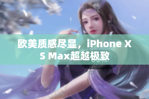 欧美质感尽显，iPhone XS Max超越极致