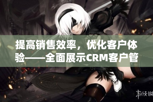 提高销售效率，优化客户体验——全面展示CRM客户管理系统