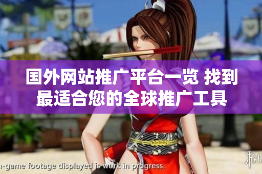 国外网站推广平台一览 找到最适合您的全球推广工具