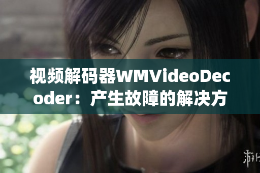 视频解码器WMVideoDecoder：产生故障的解决方法(1)