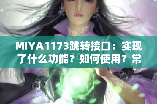 MIYA1173跳转接口：实现了什么功能？如何使用？常见问题解决办法
