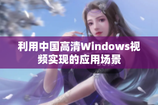 利用中国高清Windows视频实现的应用场景