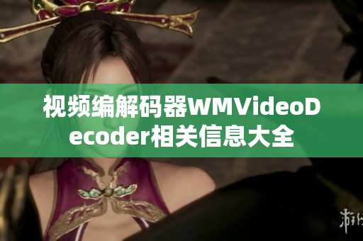 视频编解码器WMVideoDecoder相关信息大全