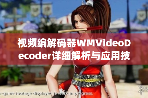 视频编解码器WMVideoDecoder详细解析与应用技巧(1)