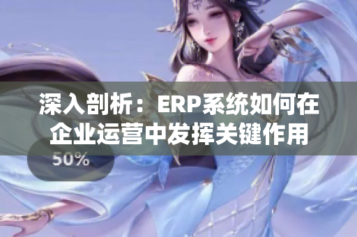 深入剖析：ERP系统如何在企业运营中发挥关键作用