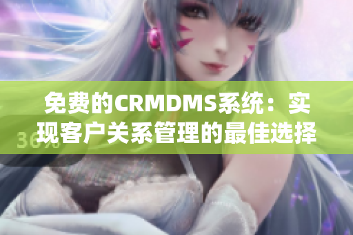 免费的CRMDMS系统：实现客户关系管理的最佳选择