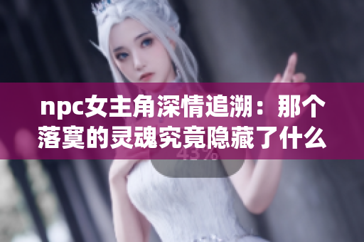 npc女主角深情追溯：那个落寞的灵魂究竟隐藏了什么？