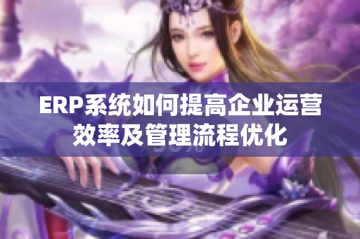 ERP系统如何提高企业运营效率及管理流程优化